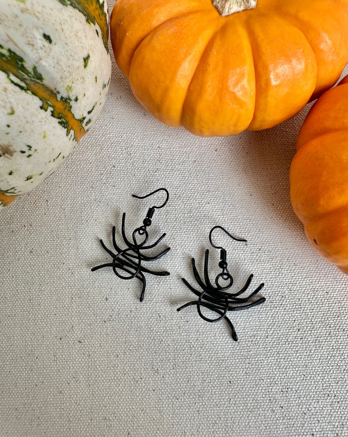 Halloween Spider Wire Earrings
