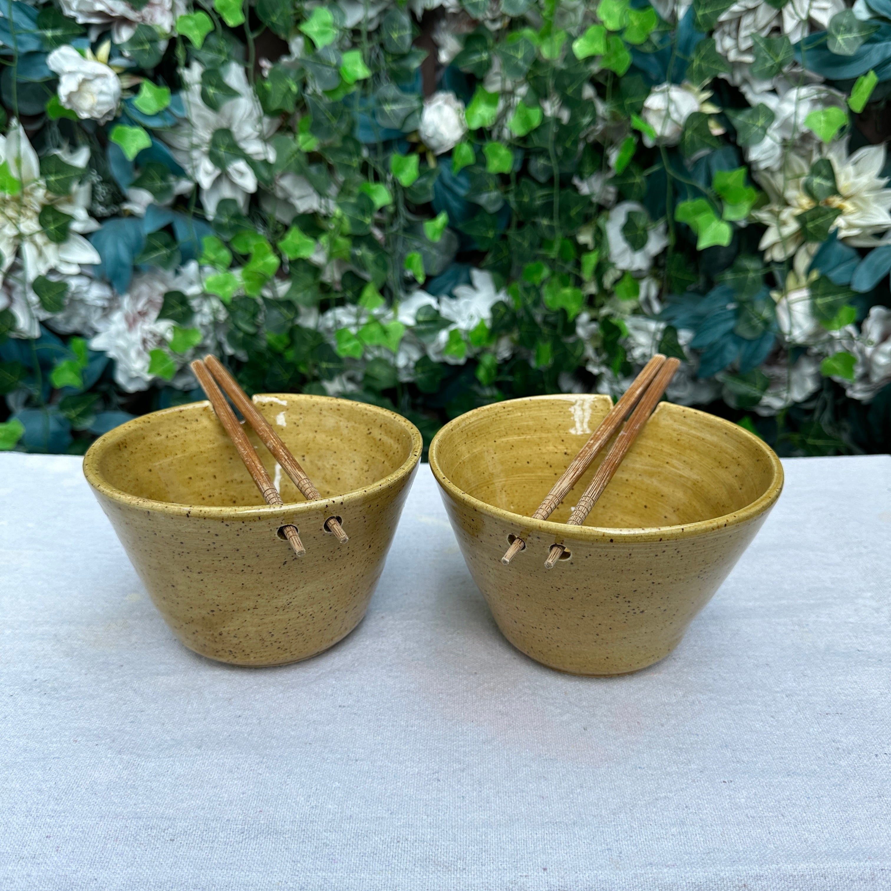 Golden Yellow Ramen Bowl Set