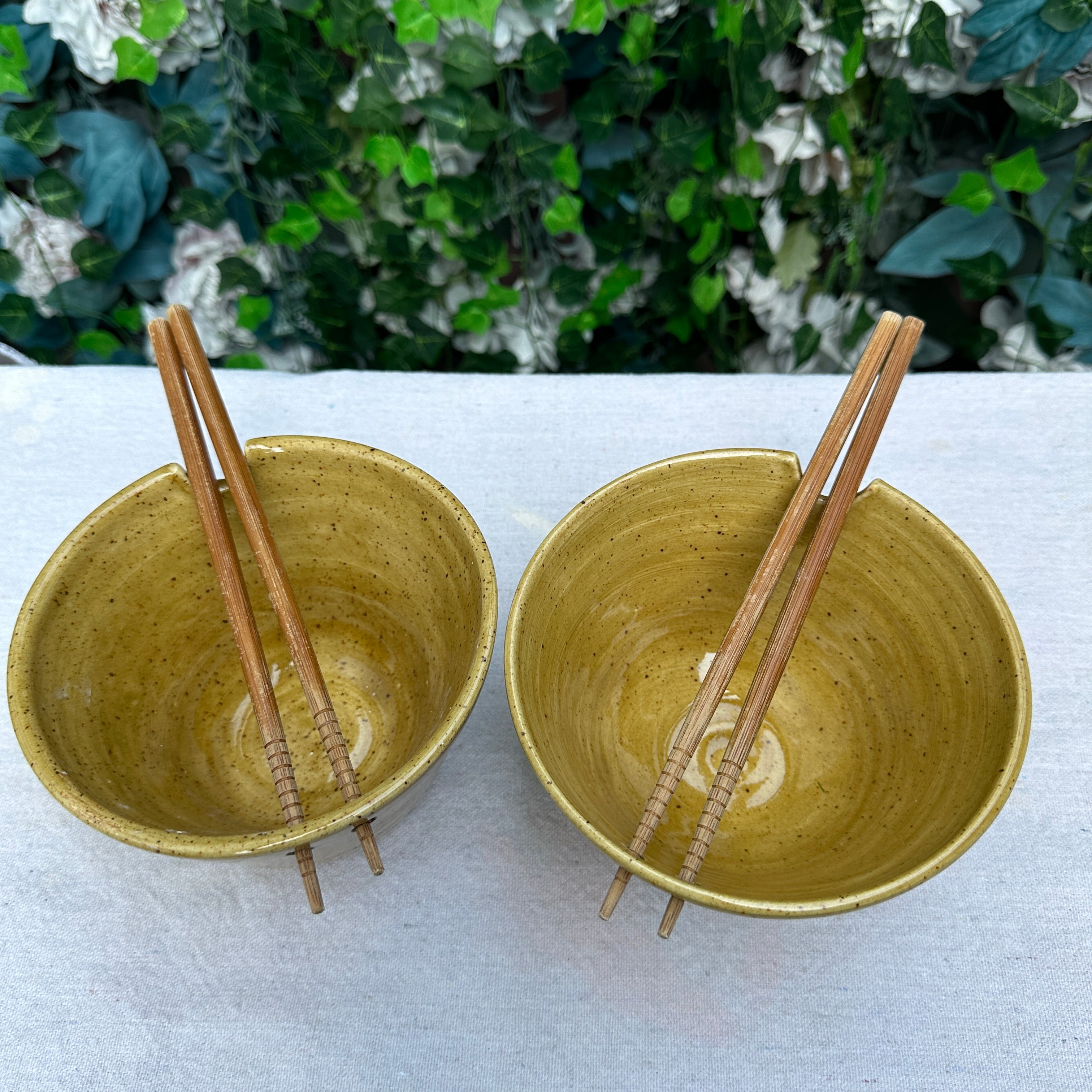 Golden Yellow Ramen Bowl Set