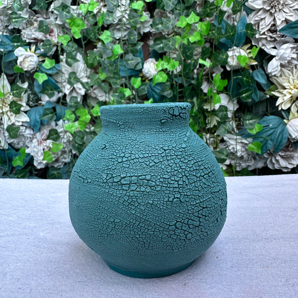 Turqoise Crackle Vase