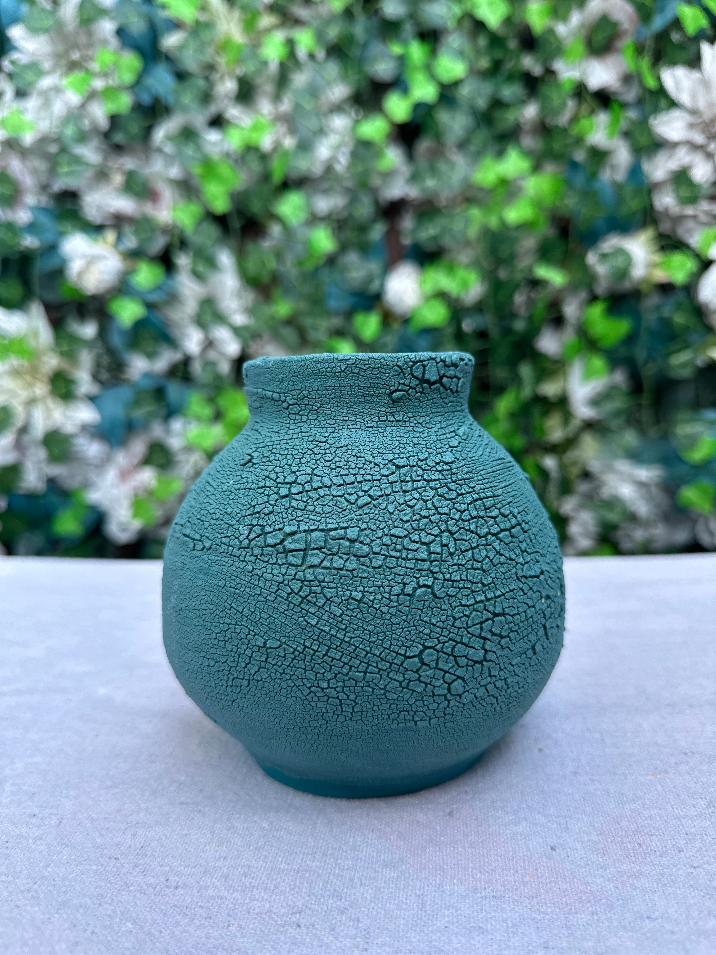 Turqoise Crackle Vase