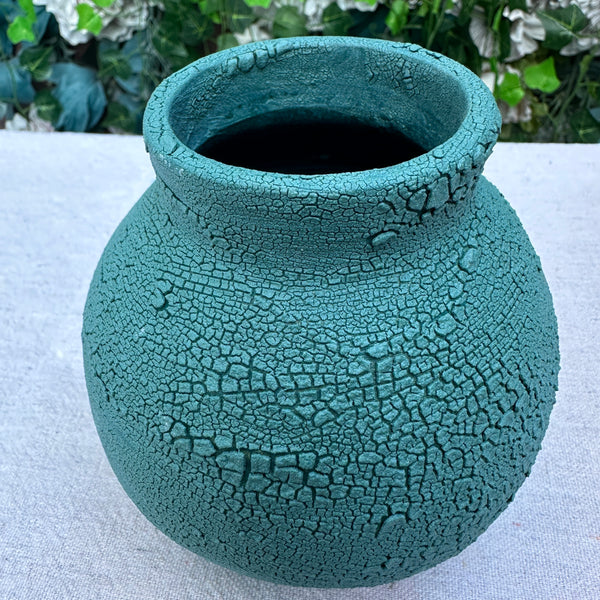 Turqoise Crackle Vase