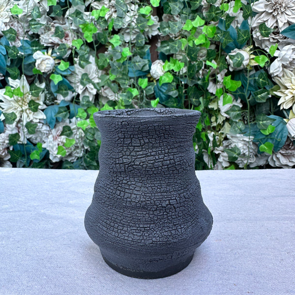 Black Crackle Vase