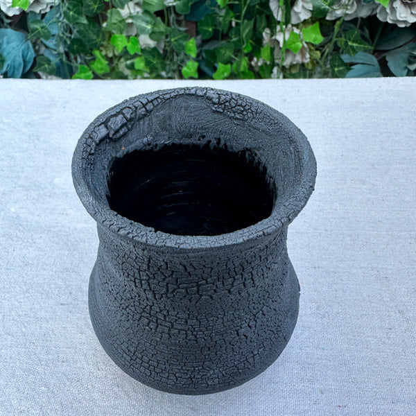 Black Crackle Vase