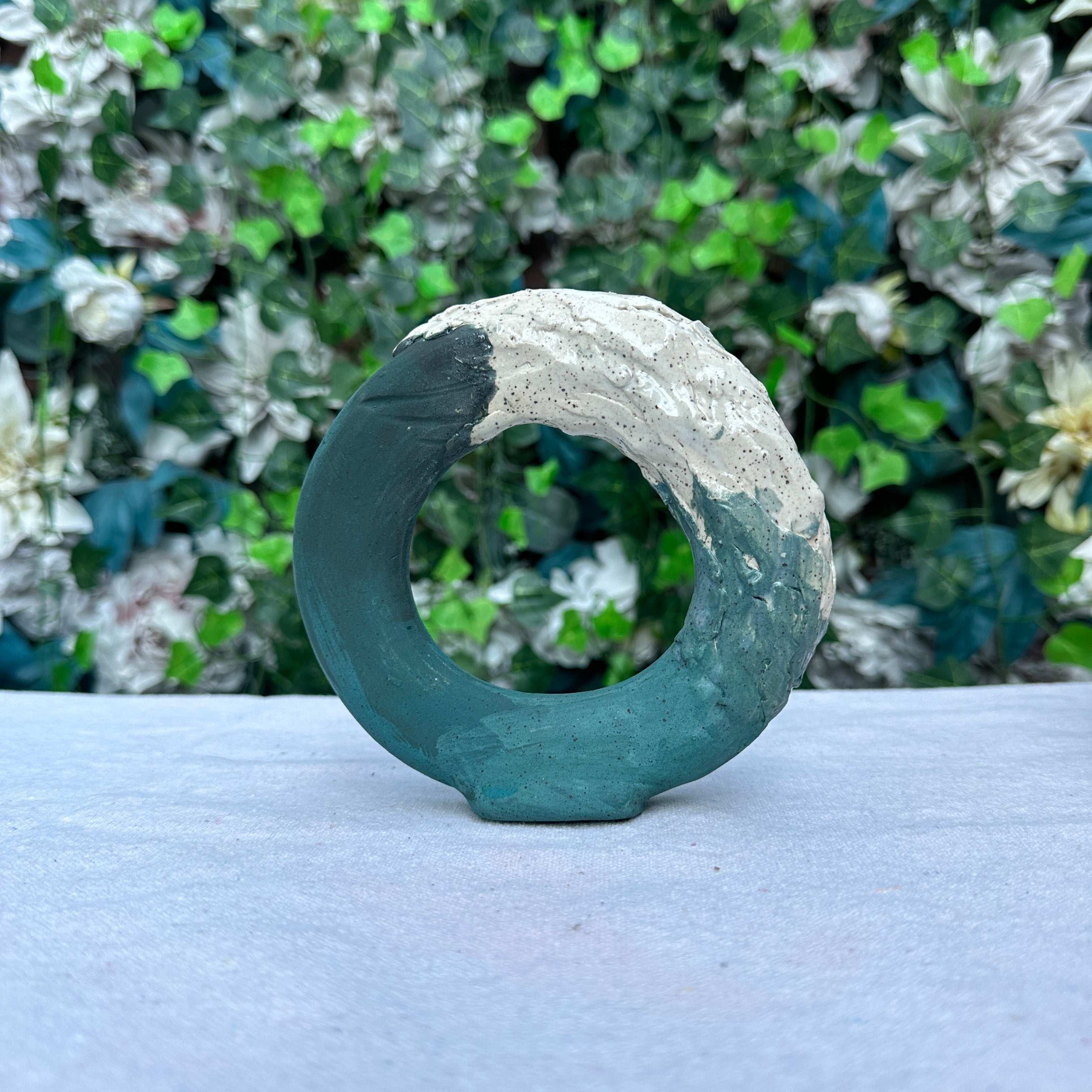 Ocean Wave Crash Donut Vase