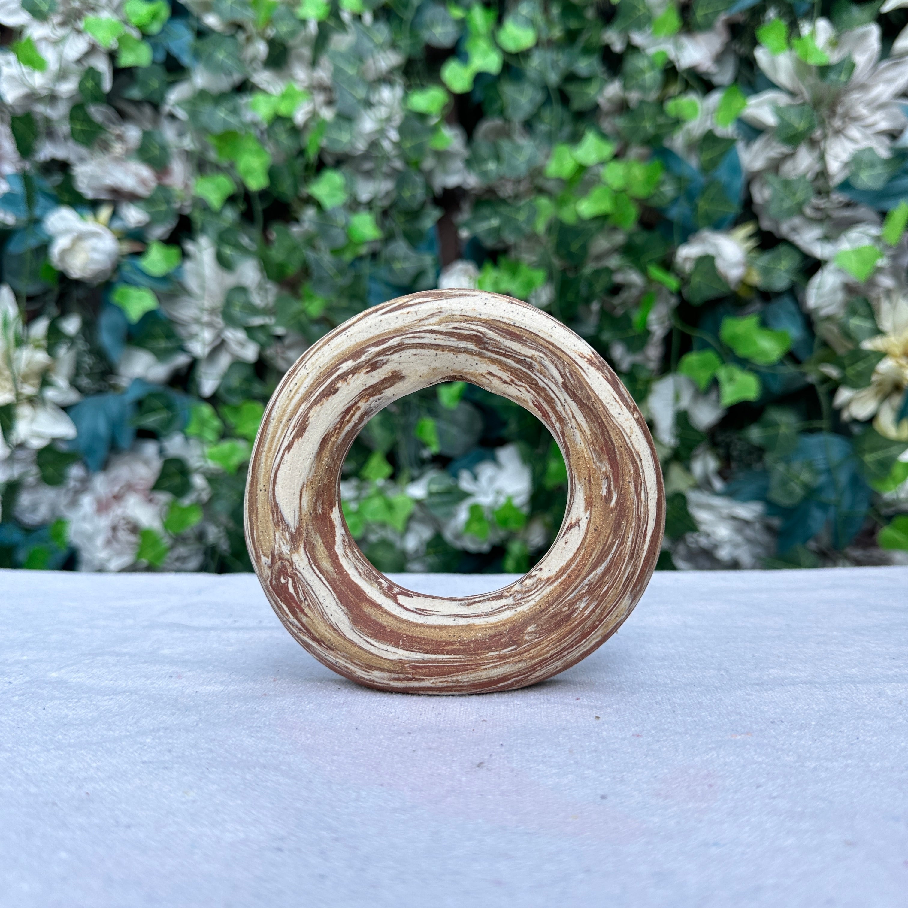 Cinnamon Swirl Donut Vase