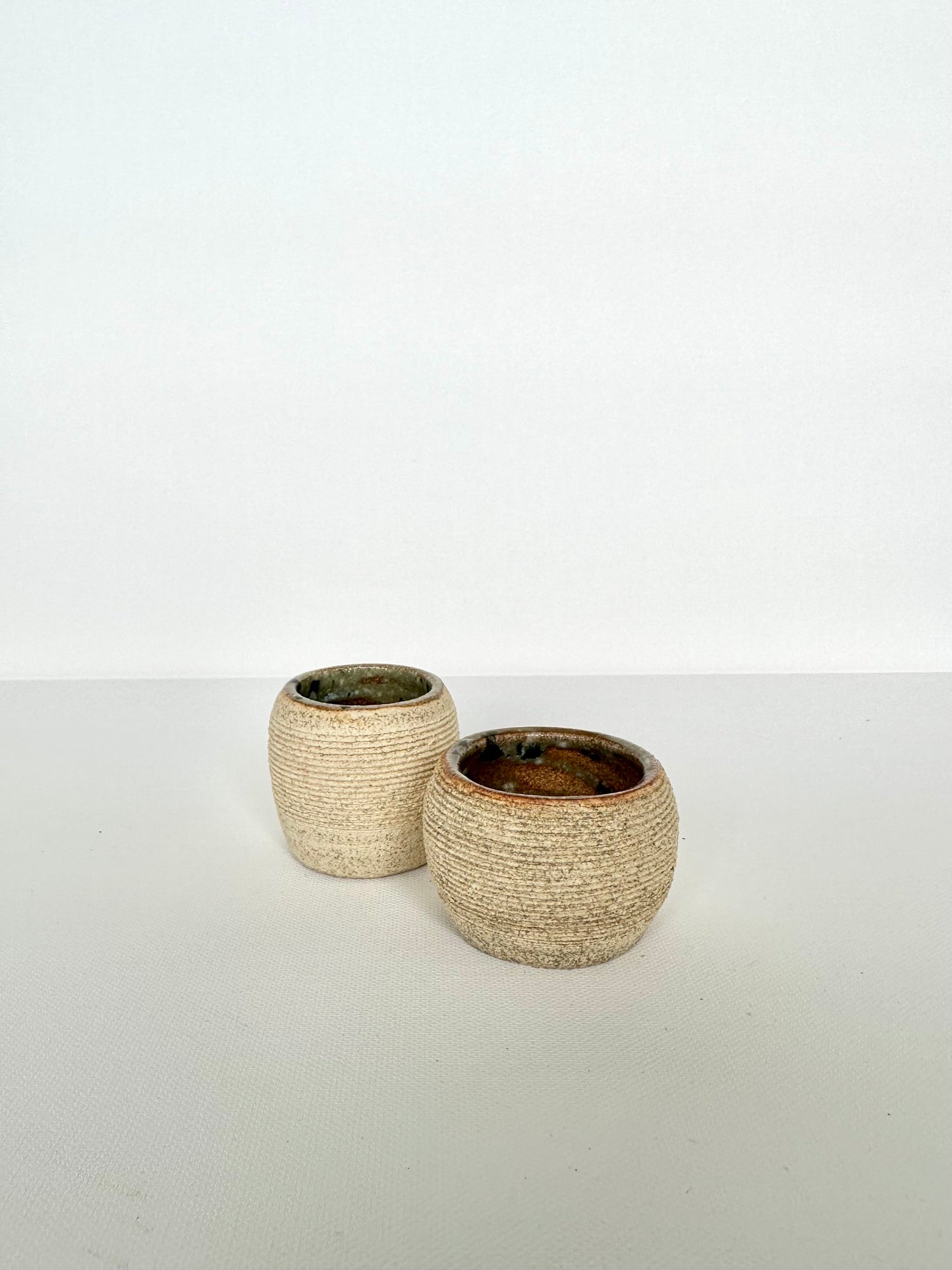 Tiny Succulent Planters or Match Stick Holders, Set of 2