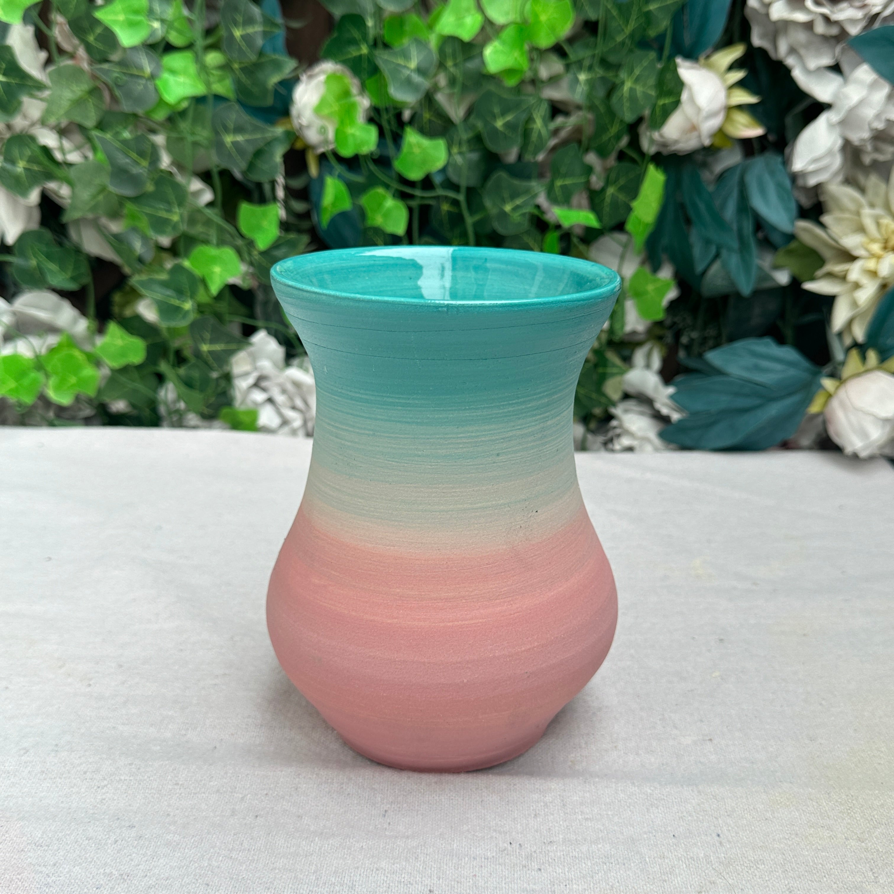 Blue To Pink Ombré Matte Large Vase