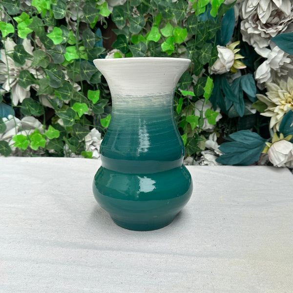 White To Blue Ombré Glossy Large Vase