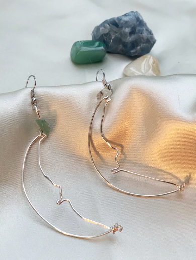 Moon Wire Earrings