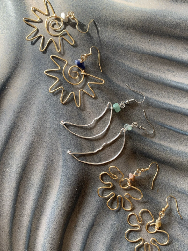 Petit Sun, Moon, & Flower Earrings