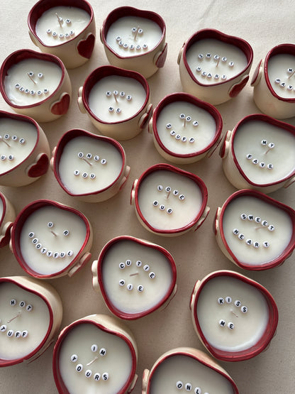 Mystery Message Heart Candles