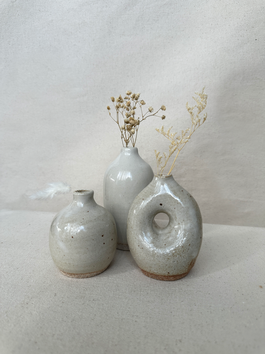 Cream Donut Vase Set (3) v.2