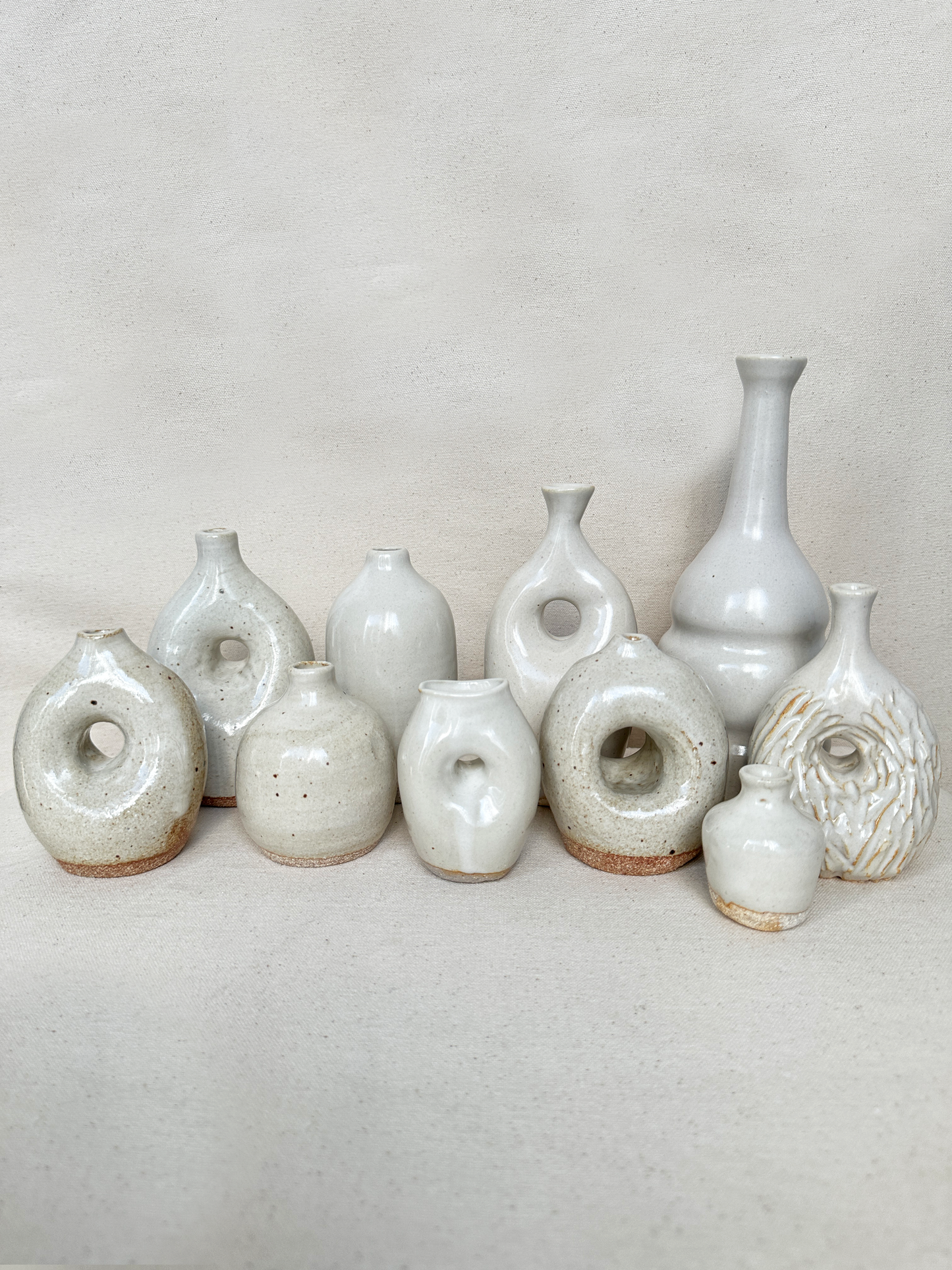 Cream Donut Vase Set (3) v.1